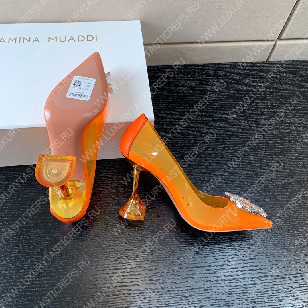 AMINA MUADDI BEGUM GLASS PUMP ORANGE AM8002