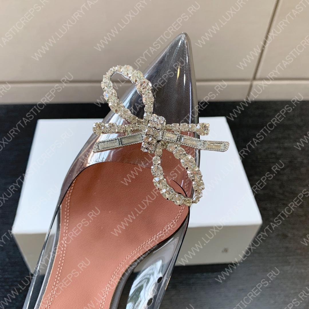 AMINA MUADDI ROSIE GLASS PUMP GREY AM8003