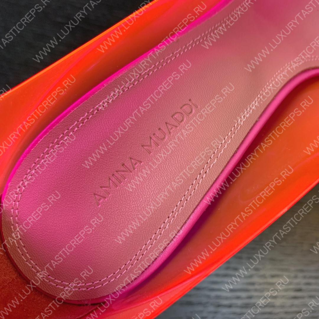 AMINA MUADDI ROSIE GLASS PUMP PINK/RED AM8003