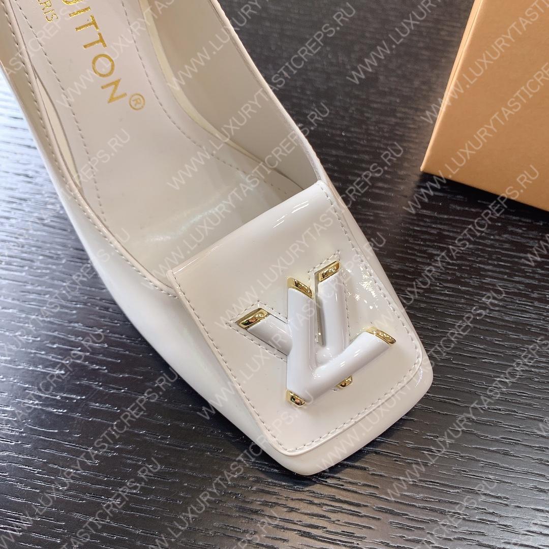 L**is vitton shake pumps leather white 1ab2kc