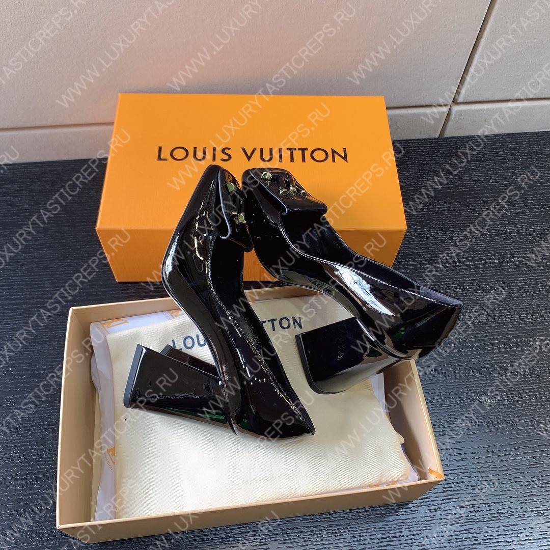 L**is vitton shake pumps leather black 1ab2kc