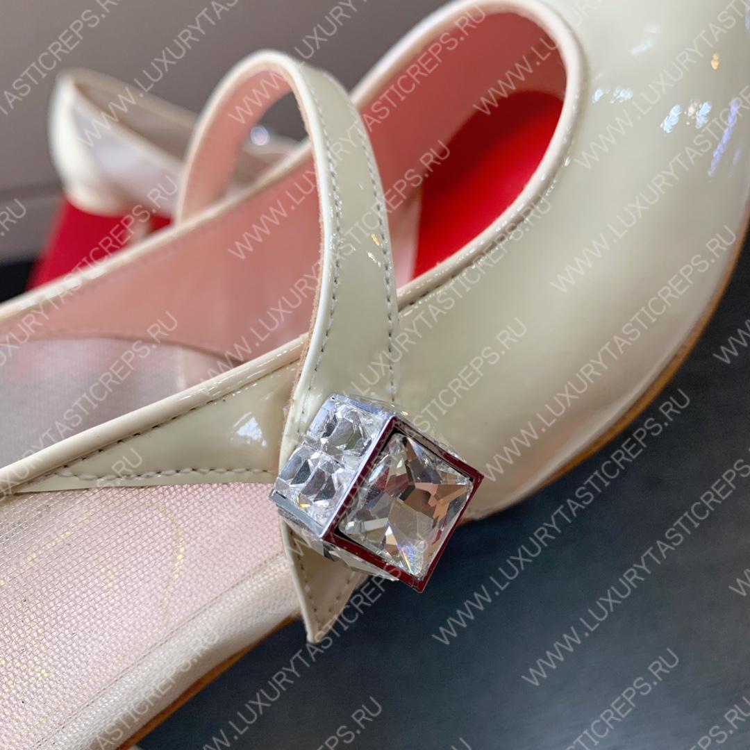 ROGER VIVIER VIRGULE BABIES PUMPS WHITE RVW63834