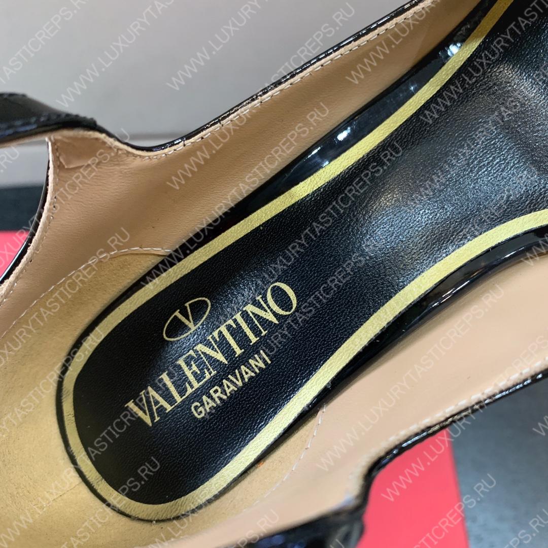 VALENTINO TAN-GO PATENT PUMP BLACK 2W2S0FW5VNEI16