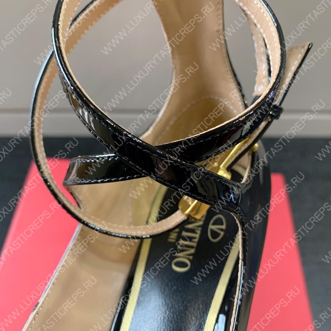 VALENTINO TAN-GO PATENT PUMP BLACK 2W2S0FW5VNEI16