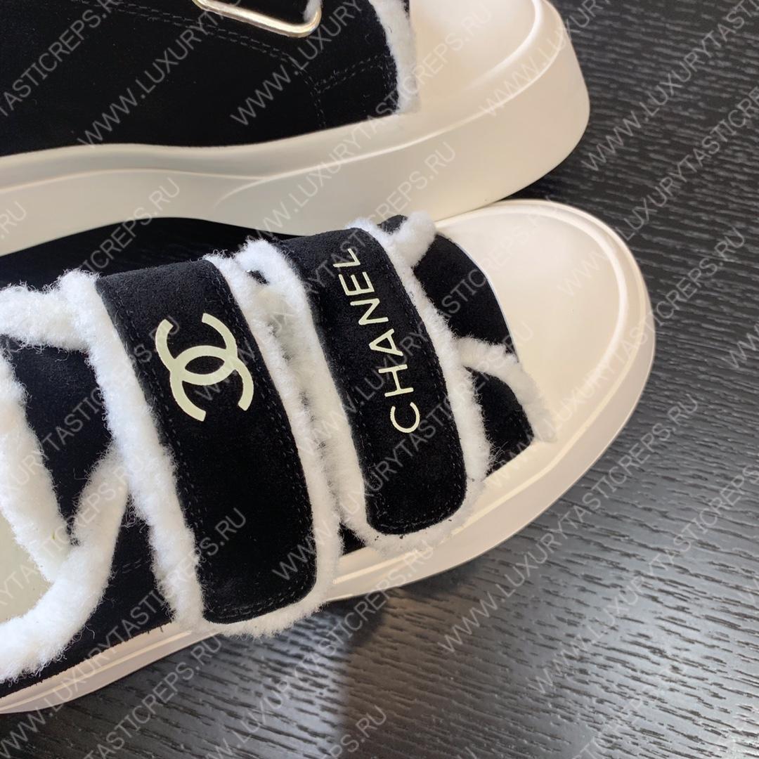Ch*el sneakers black and white g39978