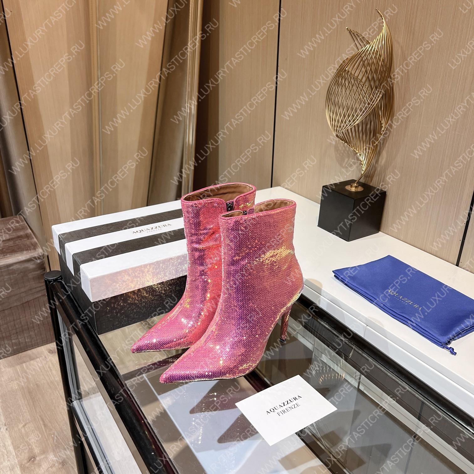 AQUAZURRA SAINT HONORE BOOTIE PINK SHOMIDB1