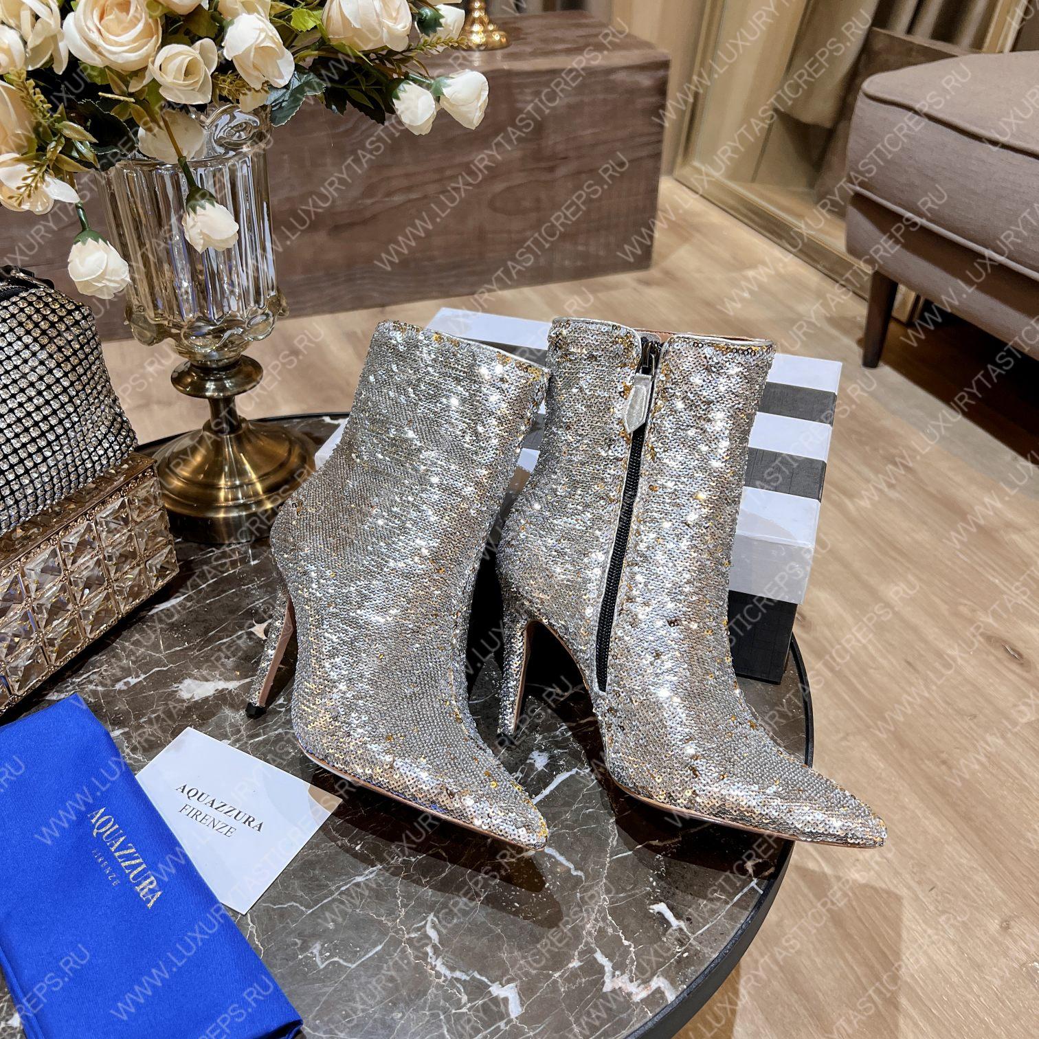 AQUAZURRA SAINT HONORE BOOTIE GRAY HOMIDB1