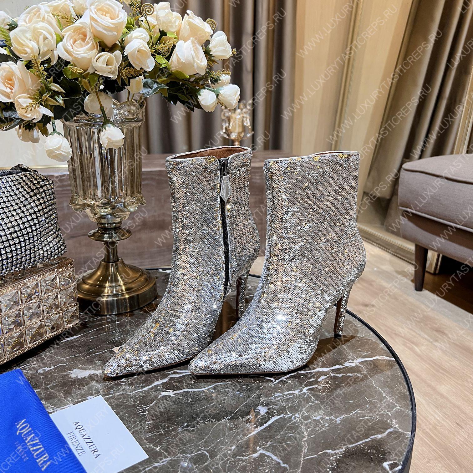 AQUAZURRA SAINT HONORE BOOTIE GRAY HOMIDB1