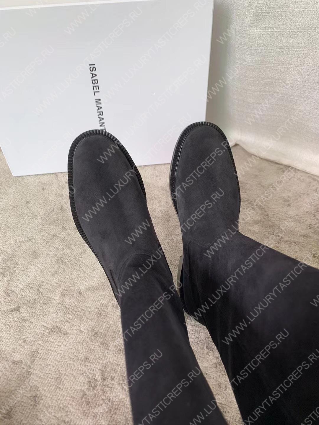 ISABEL MARANT SUEDE LEATHER BOOTS BLACK BT0011FA