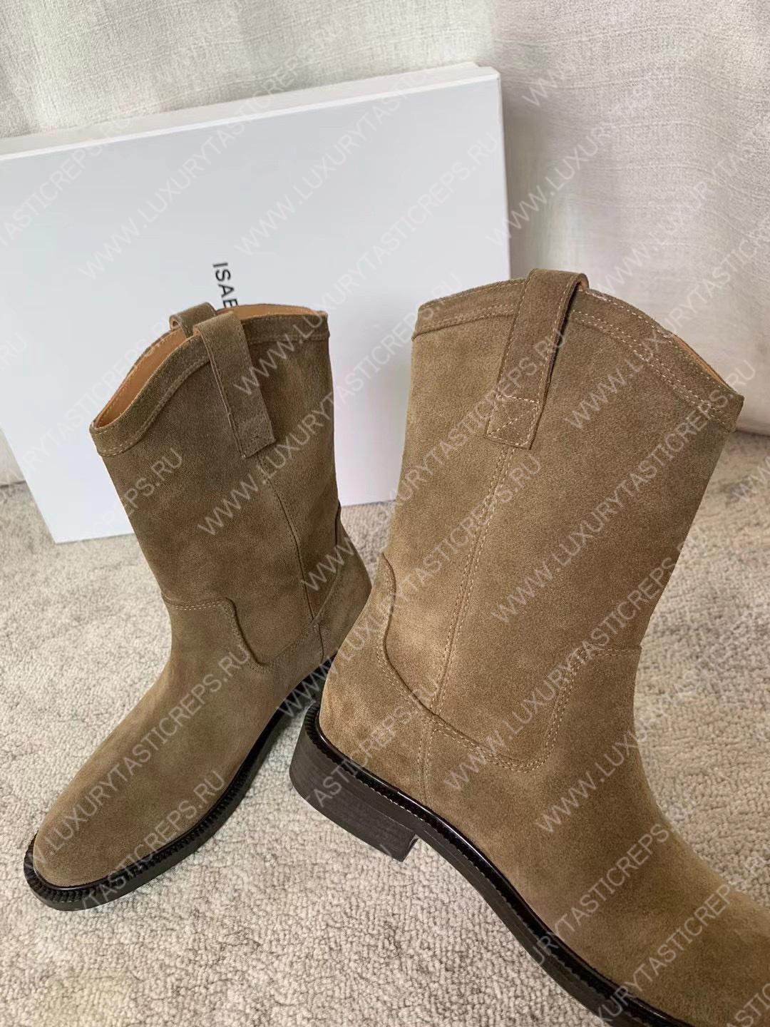 ISABEL MARANT SUSEE SUEDE ANKLE BOOTS TAUPE BO0009FA