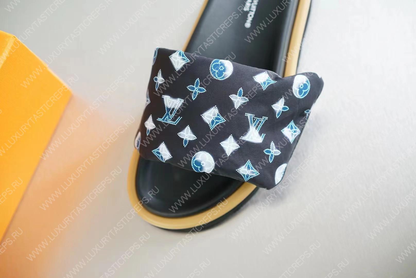l**is V*t*n pool pillow flat comfort mule black/multicolor 1aabkl