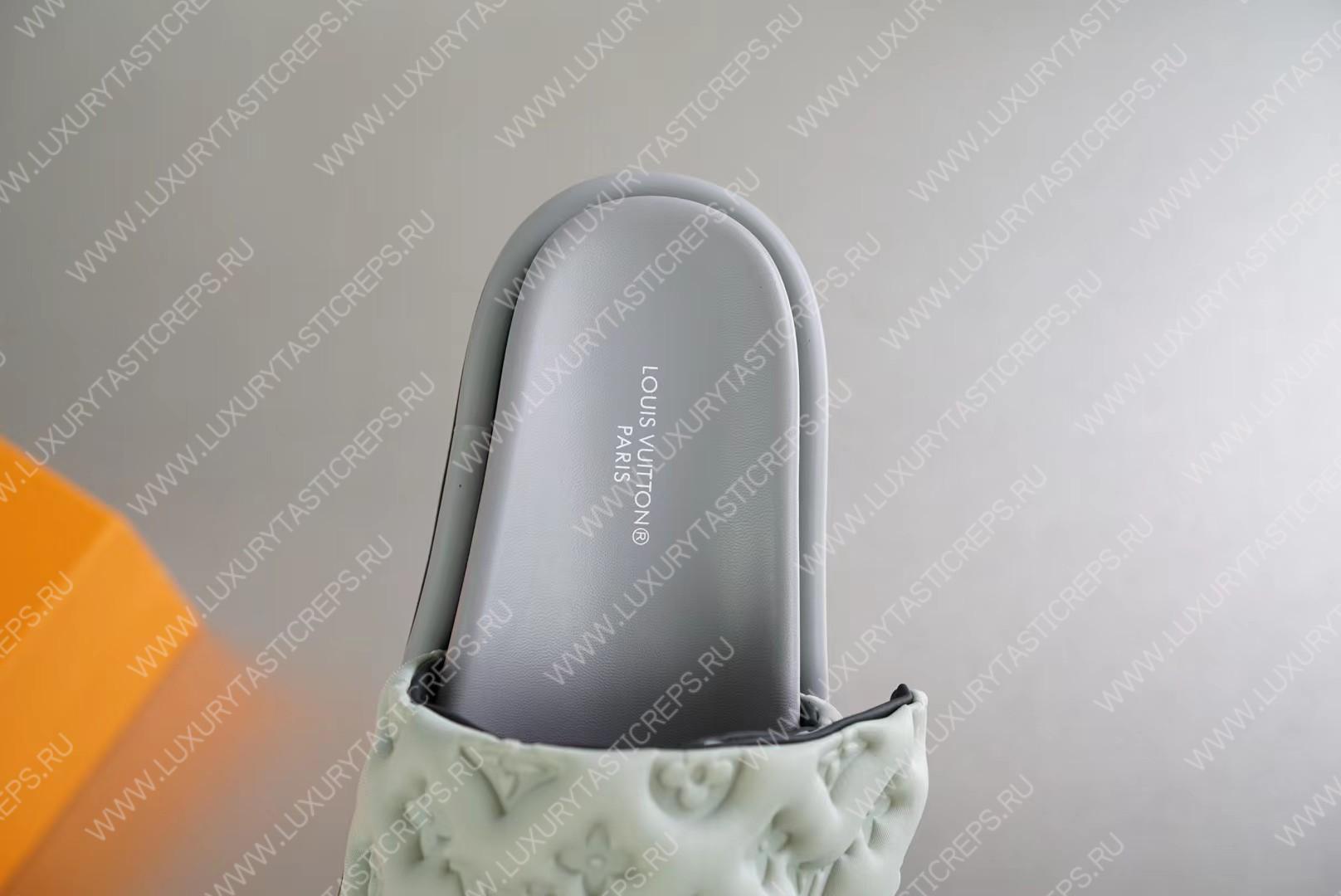 l**is V*t*n pool pillow flat comfort mule white 1aabku