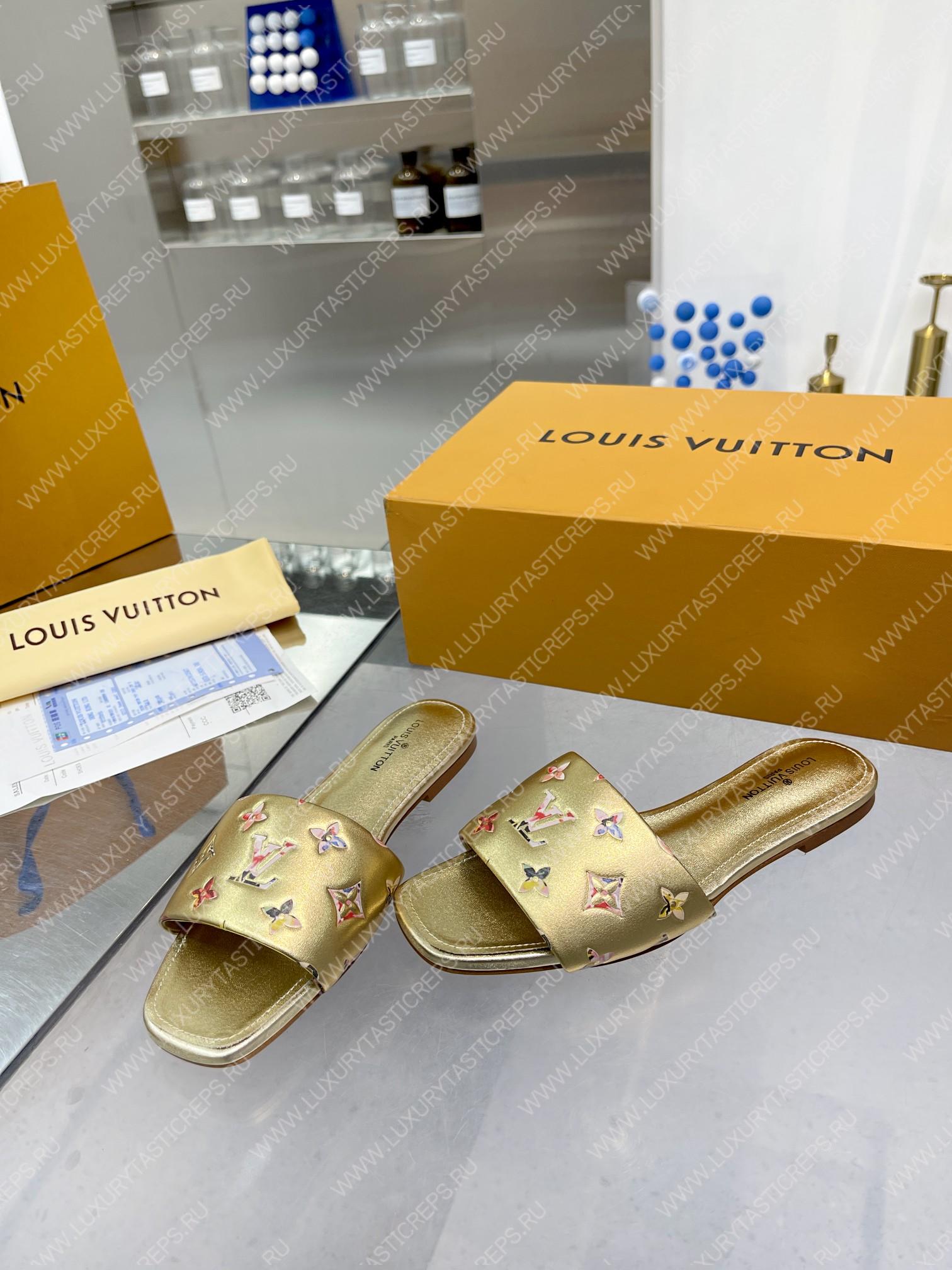 l**is V*t*n revival flat mules golden 1aaor5