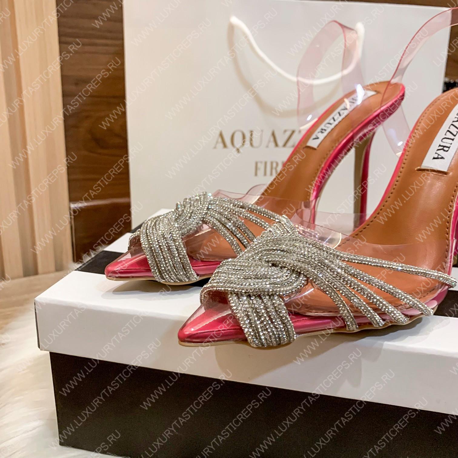 AQUAZZURA GATSBY SLING 105 PINK GASHIGL0