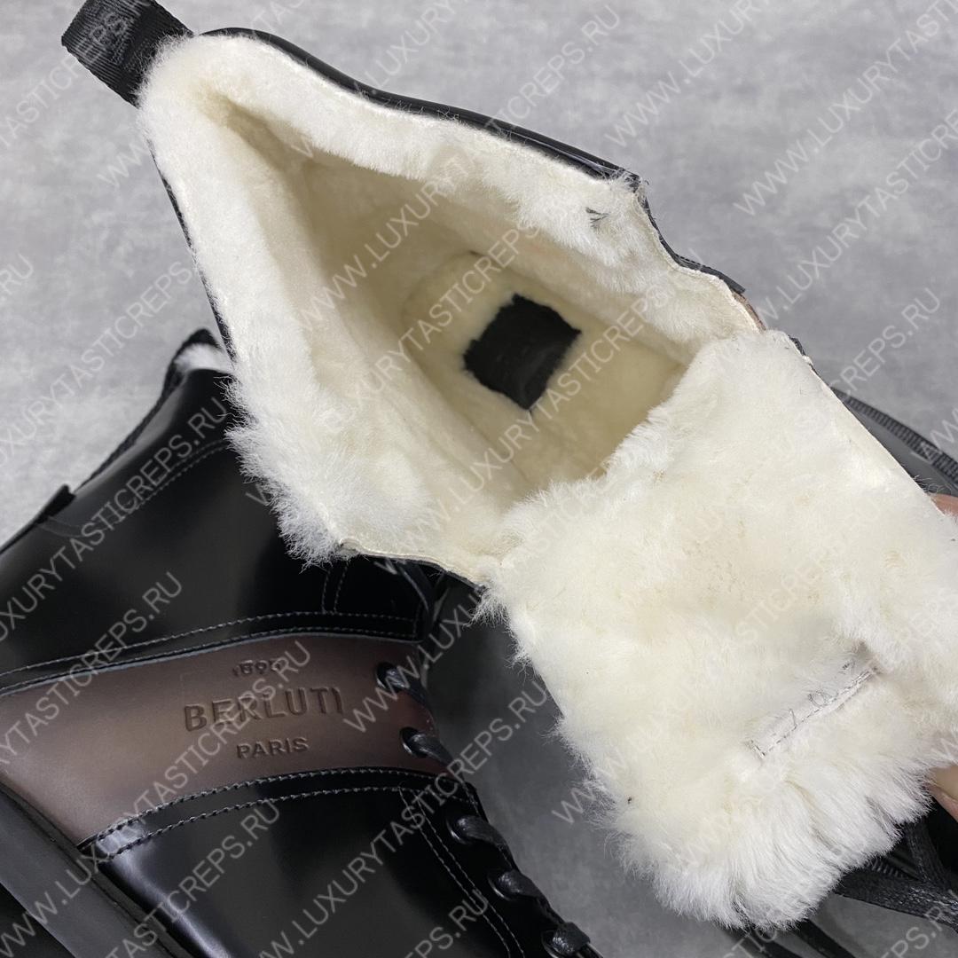 BERLUTI DEMESURE LACE-UP BOOT BLACK S5768-V1