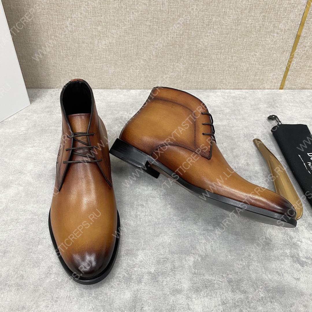 BERLUTI ALESSIO SCRITTO BOOTS INTENSE COCOA S6020-S34
