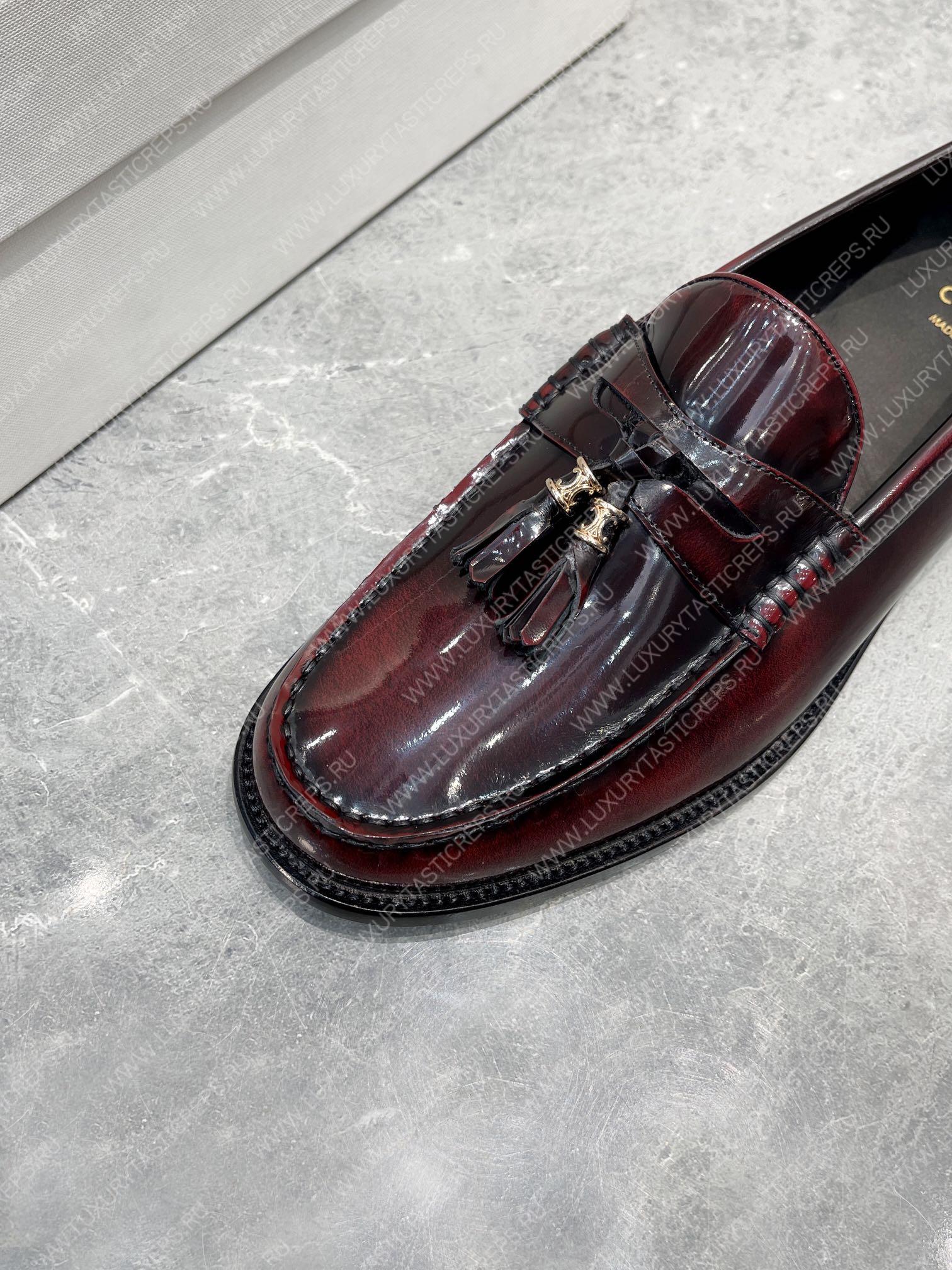 Ce**e triomphe leather loafer red 4454fr8