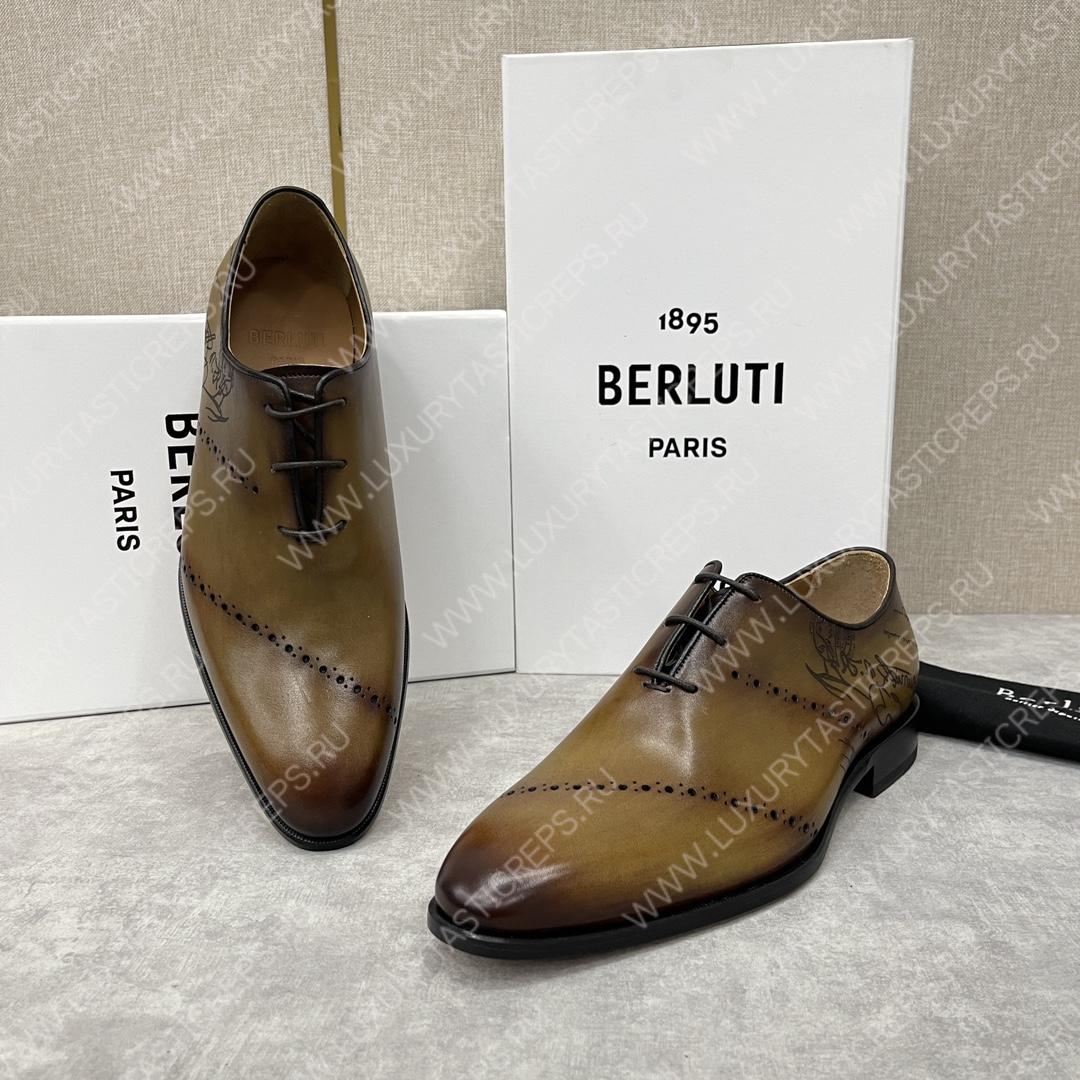 BERLUTI OXFORDS BROWN S0770-V1