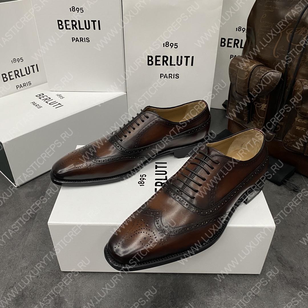 BERLUTI GASPARD GALET DARK BROWN 76008-V1