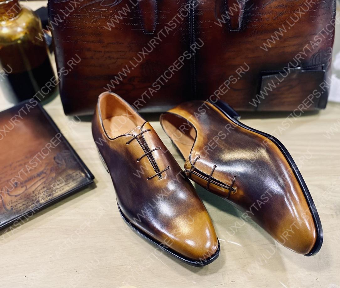 BERLUTI GALET SCRITTO LEATHER M0NK SHOE YELLOW S6025-V2
