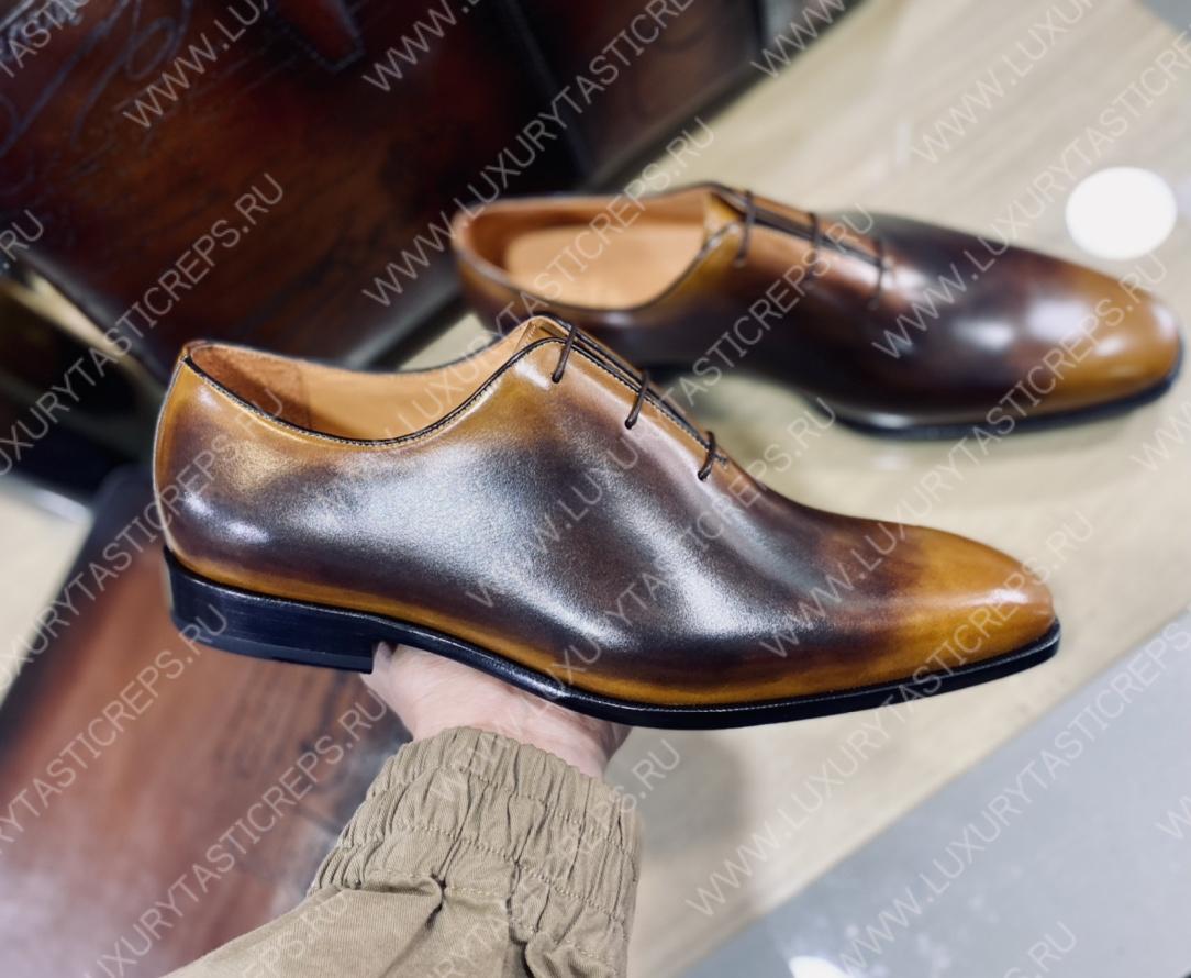 BERLUTI GALET SCRITTO LEATHER M0NK SHOE YELLOW S6025-V2