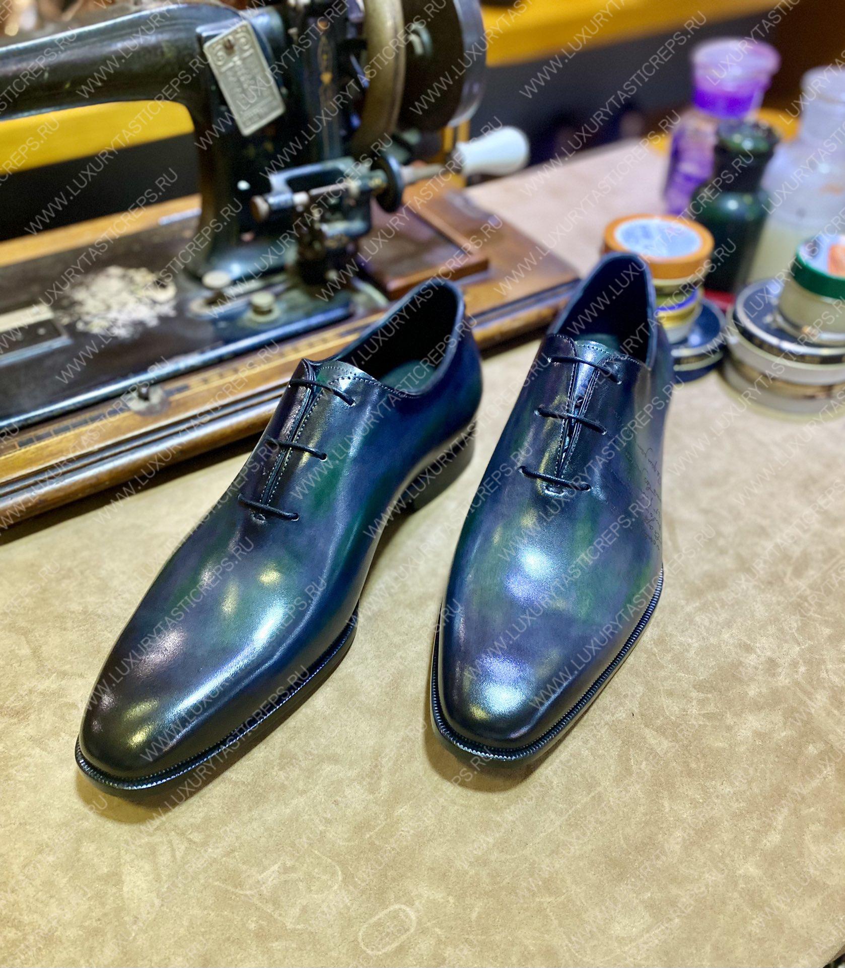 BERLUTI ALESSANDRO GALET SCRITTO OXFORD BLACK S4505-V2