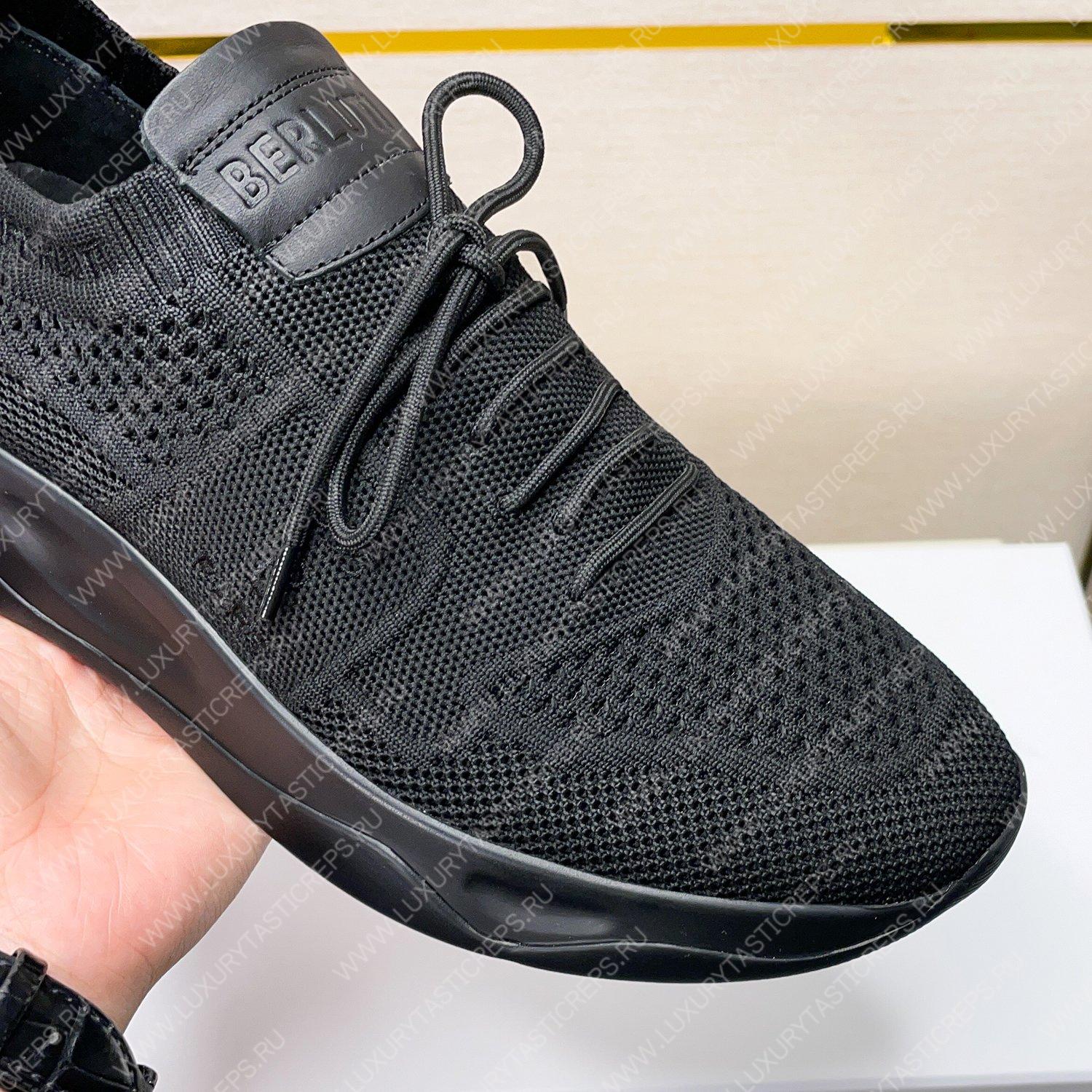 BERLUTI SHADOW KNIT SNEAKERS BLACK S4918