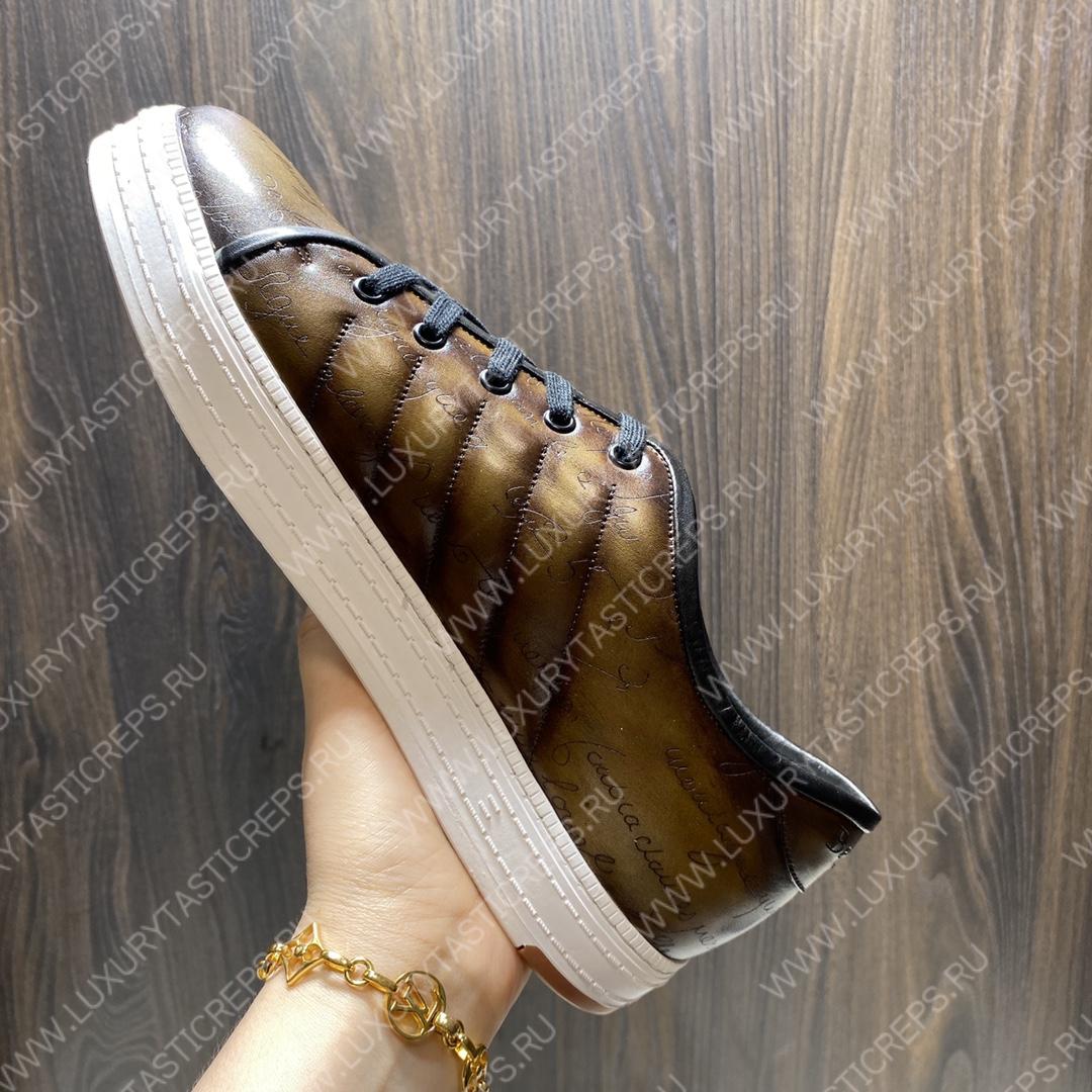 BERLUTI SCRITTO SNEAKER BROWN S3402-V1
