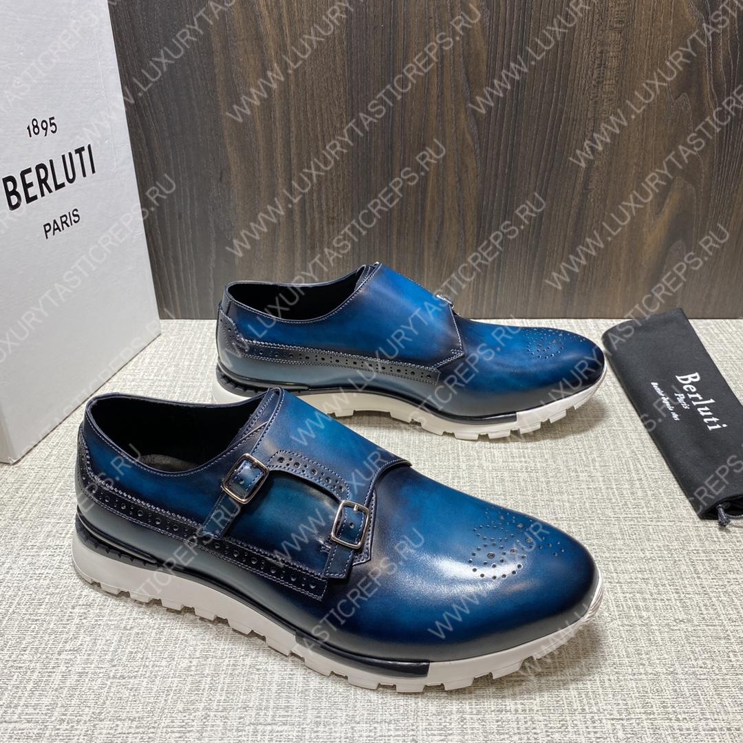 BERLUTI FAST TRACK SNEAKER BLUE S5854