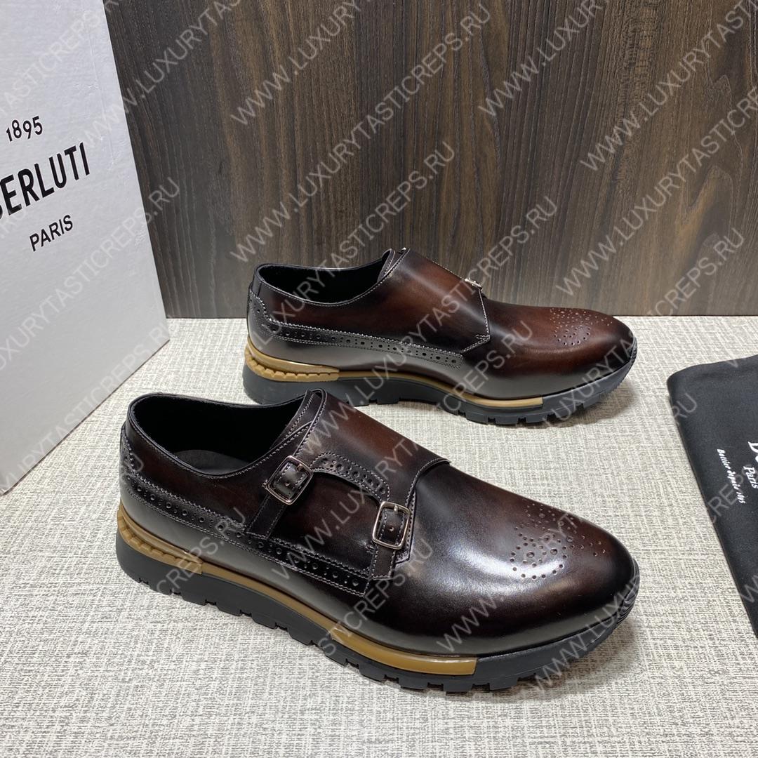 BERLUTI FAST TRACK SNEAKER DARK BROWN S5854