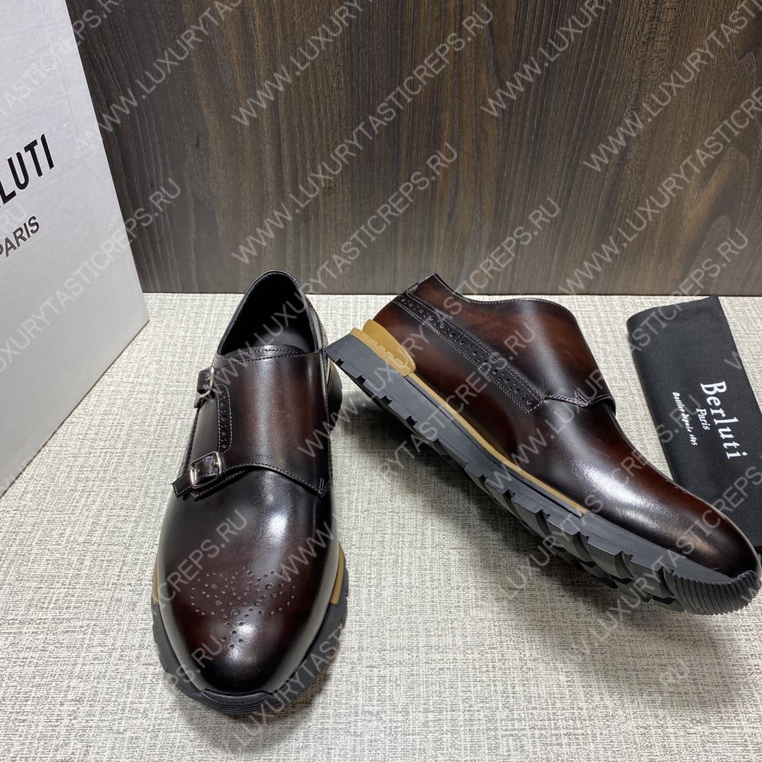 BERLUTI FAST TRACK SNEAKER DARK BROWN S5854