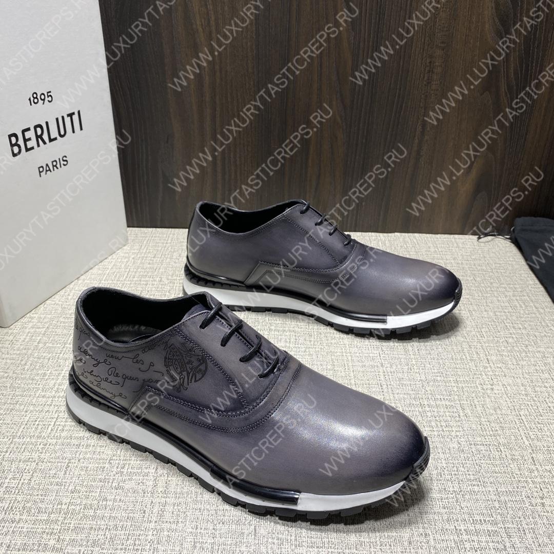 BERLUTI FAST TRACK SNEAKER BLACK GREY S5425-V2
