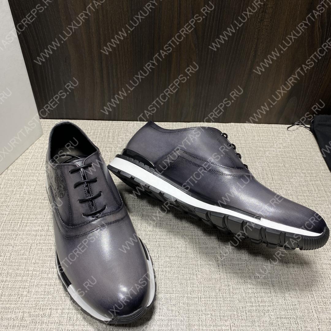BERLUTI FAST TRACK SNEAKER BLACK GREY S5425-V2