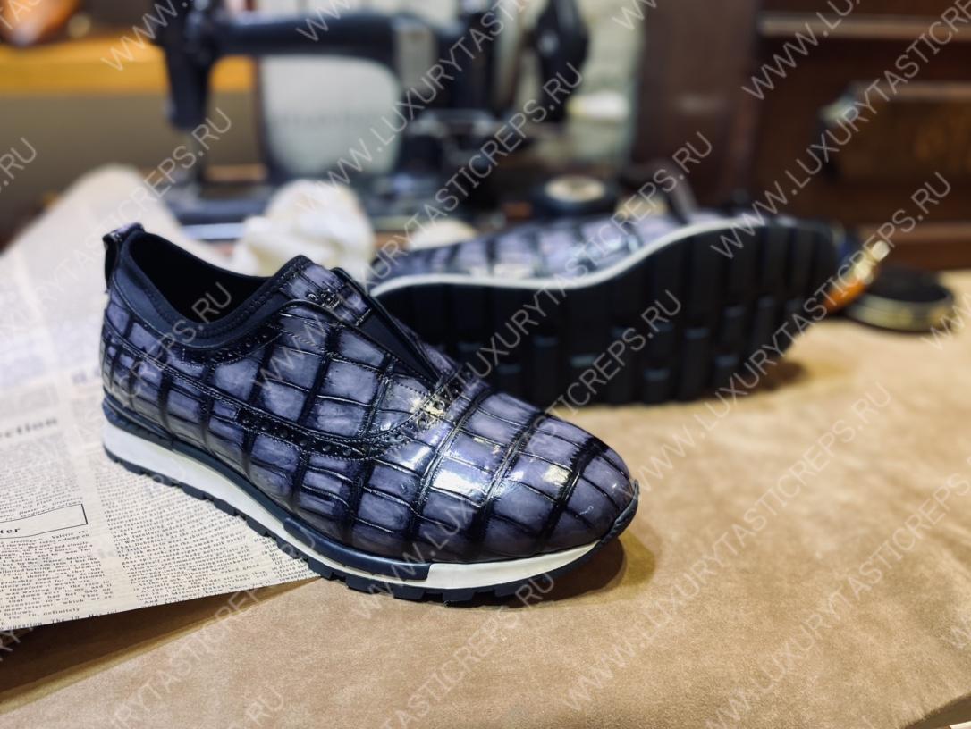 BERLUTI FAST TRACK SNEAKERS GREY S4675-E2