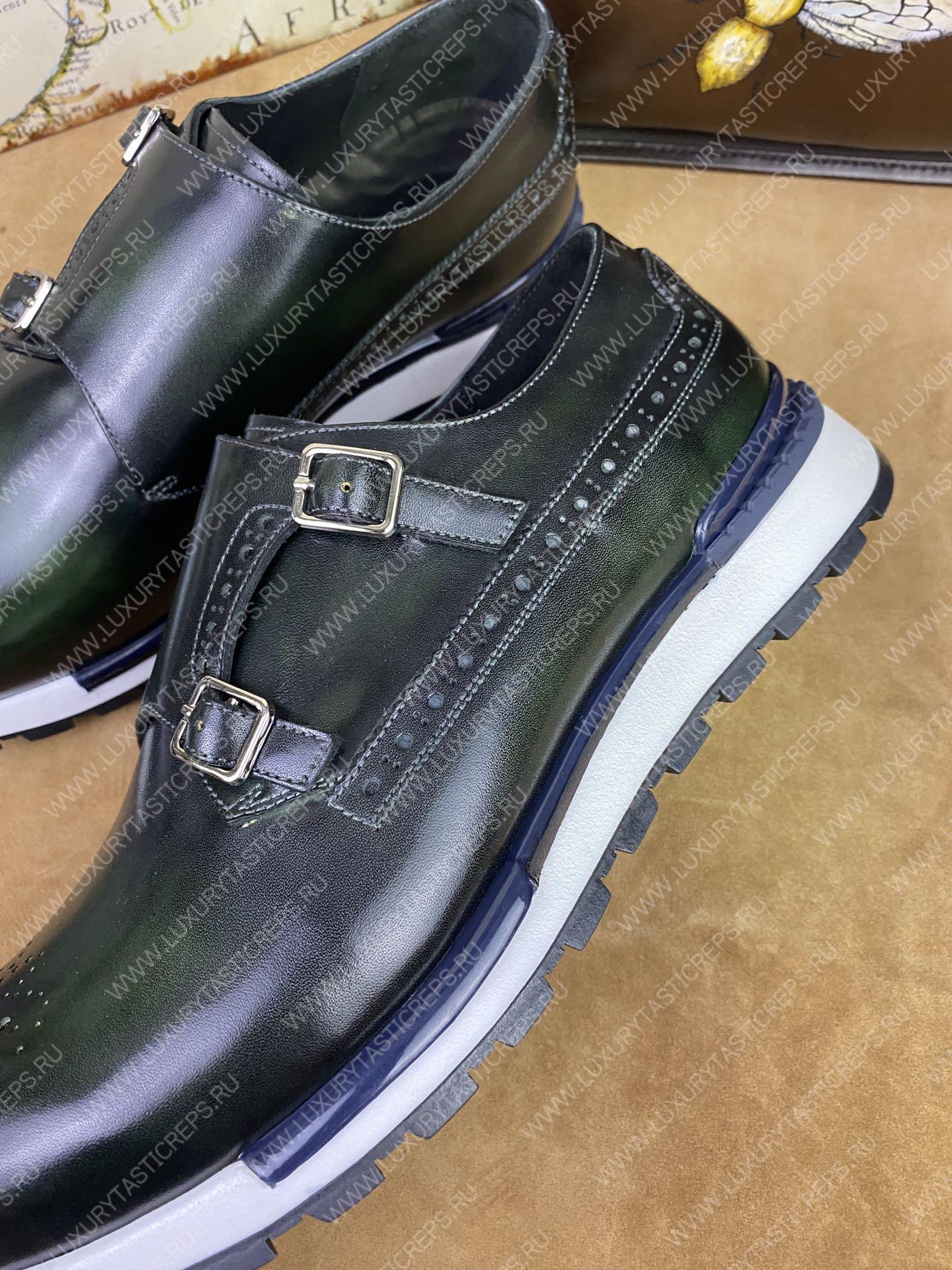 BERLUTI LEATHER SNEAKERS BLACK S5890