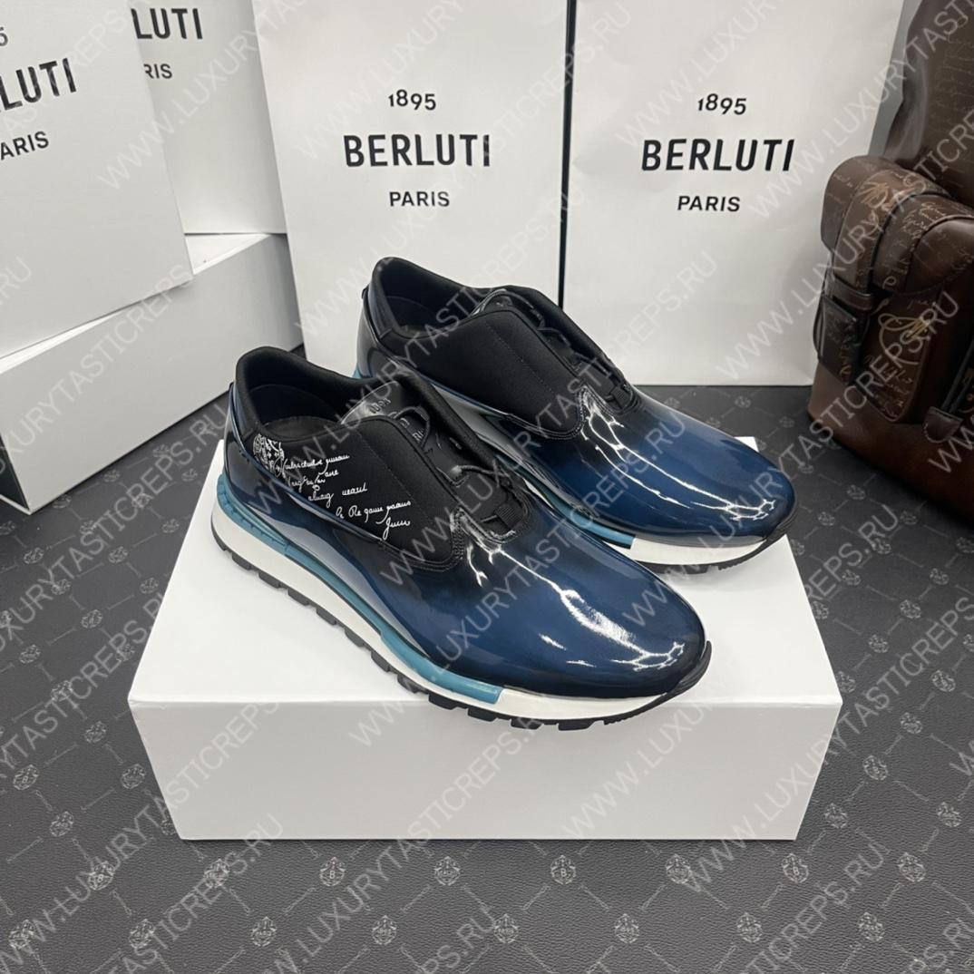 BERLUTI FAST TRACK SNEAKERS BLUE S5541-V2
