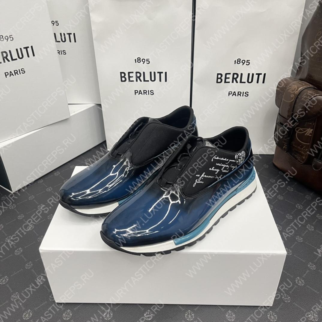BERLUTI FAST TRACK SNEAKERS BLUE S5541-V2
