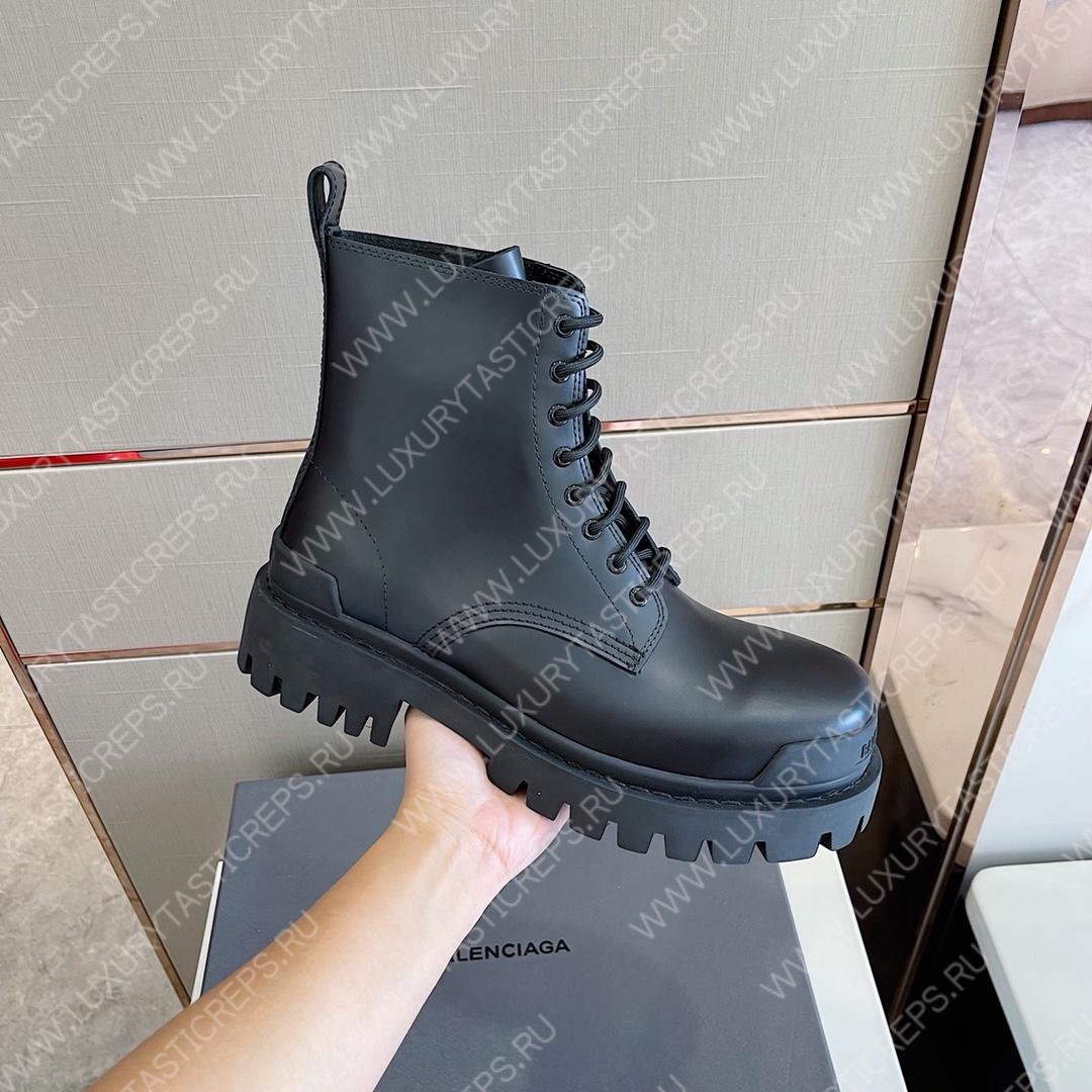 Ba*len*cia*ga strike lace-up boot black 590974wa