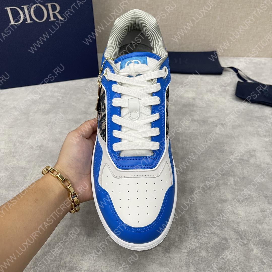 D*or b27 low-top sneaker blue and white am1vi327tcch