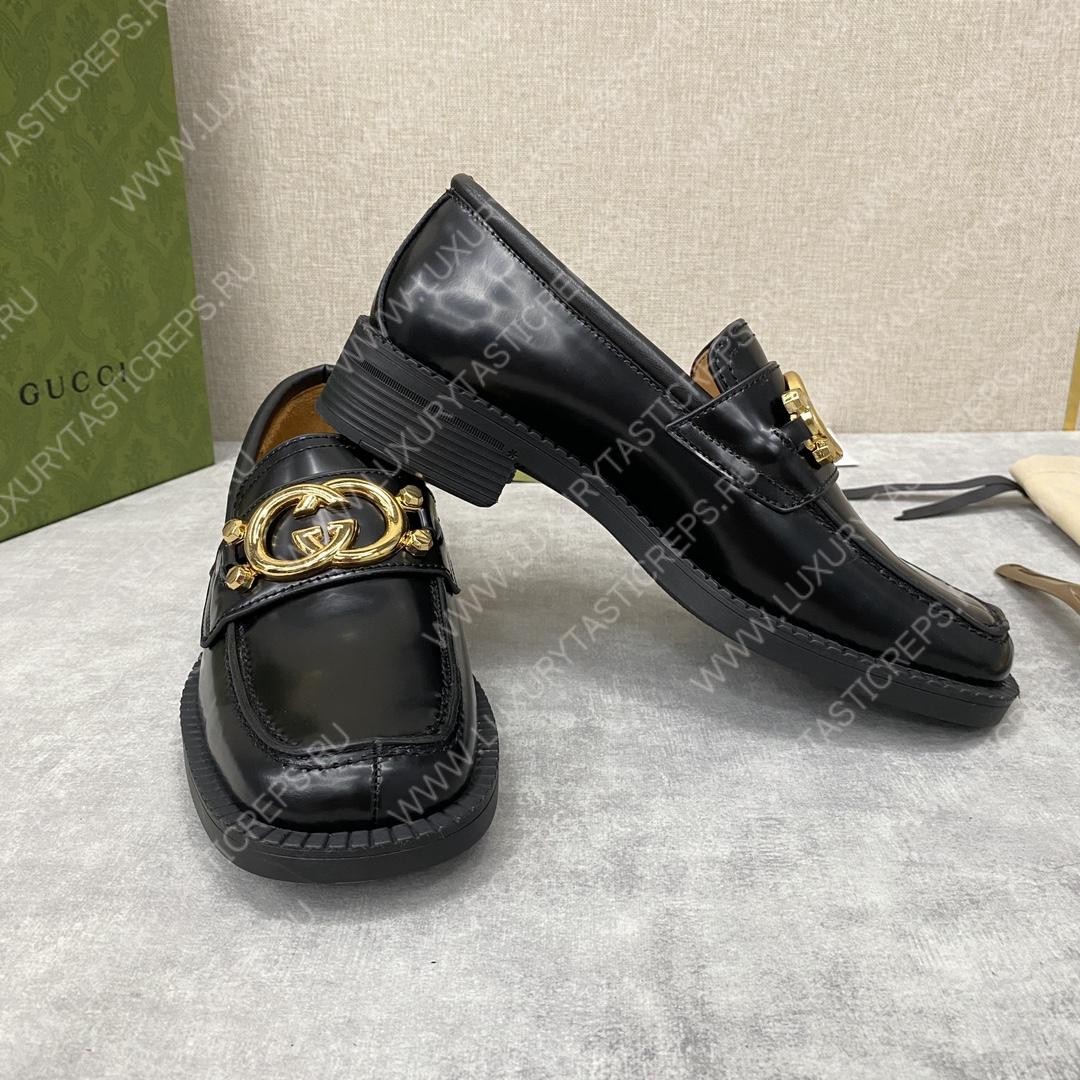 G*u*i loafer with interlocking-g black 701791