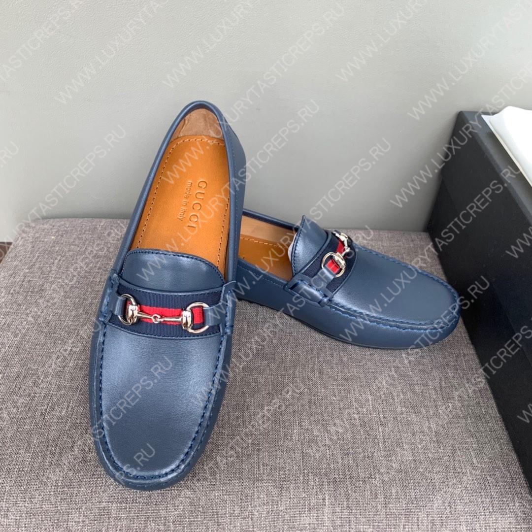 G*u*i men’s 1953 horsebit loafer dark grey 307929