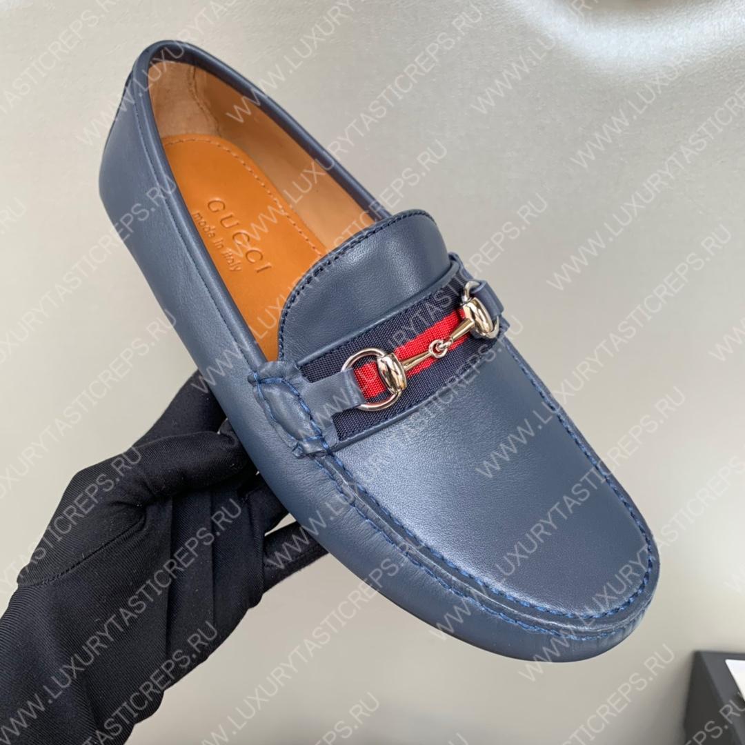 G*u*i men’s 1953 horsebit loafer dark grey 307929
