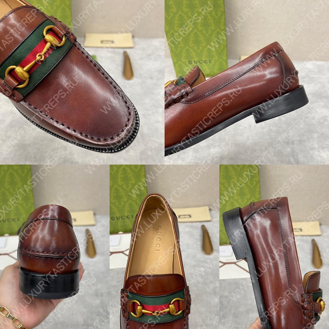 G*u*i loafer with horsebit brown 655579