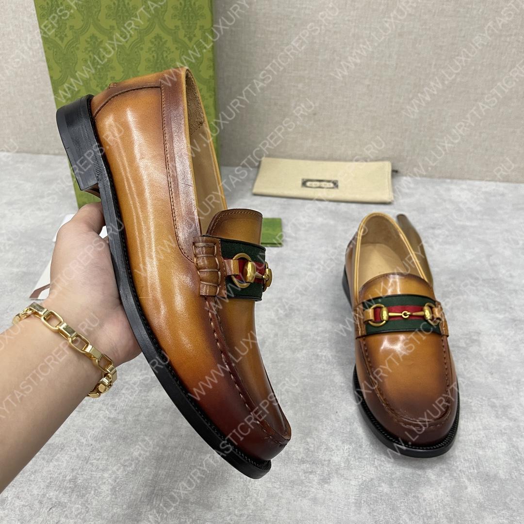 G*u*i loafer with horsebit brown 655579