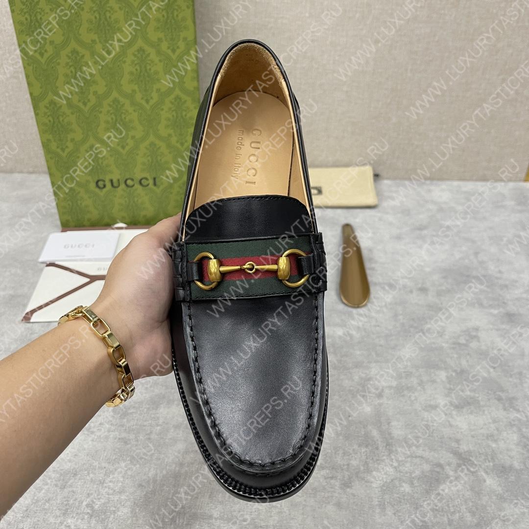 G*u*i loafer with horsebit black 655579