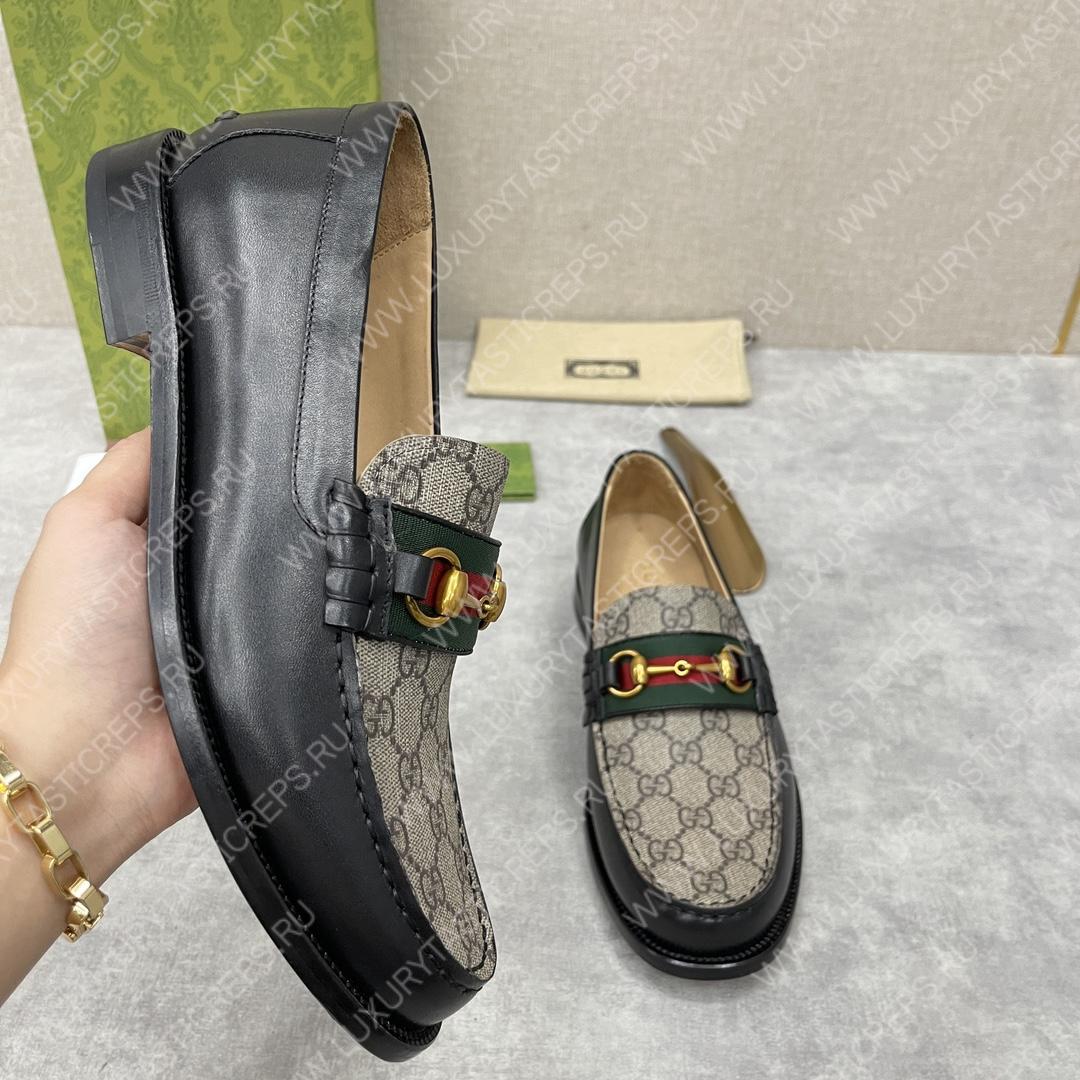 G*u*i loafer with horsebit beige 655579