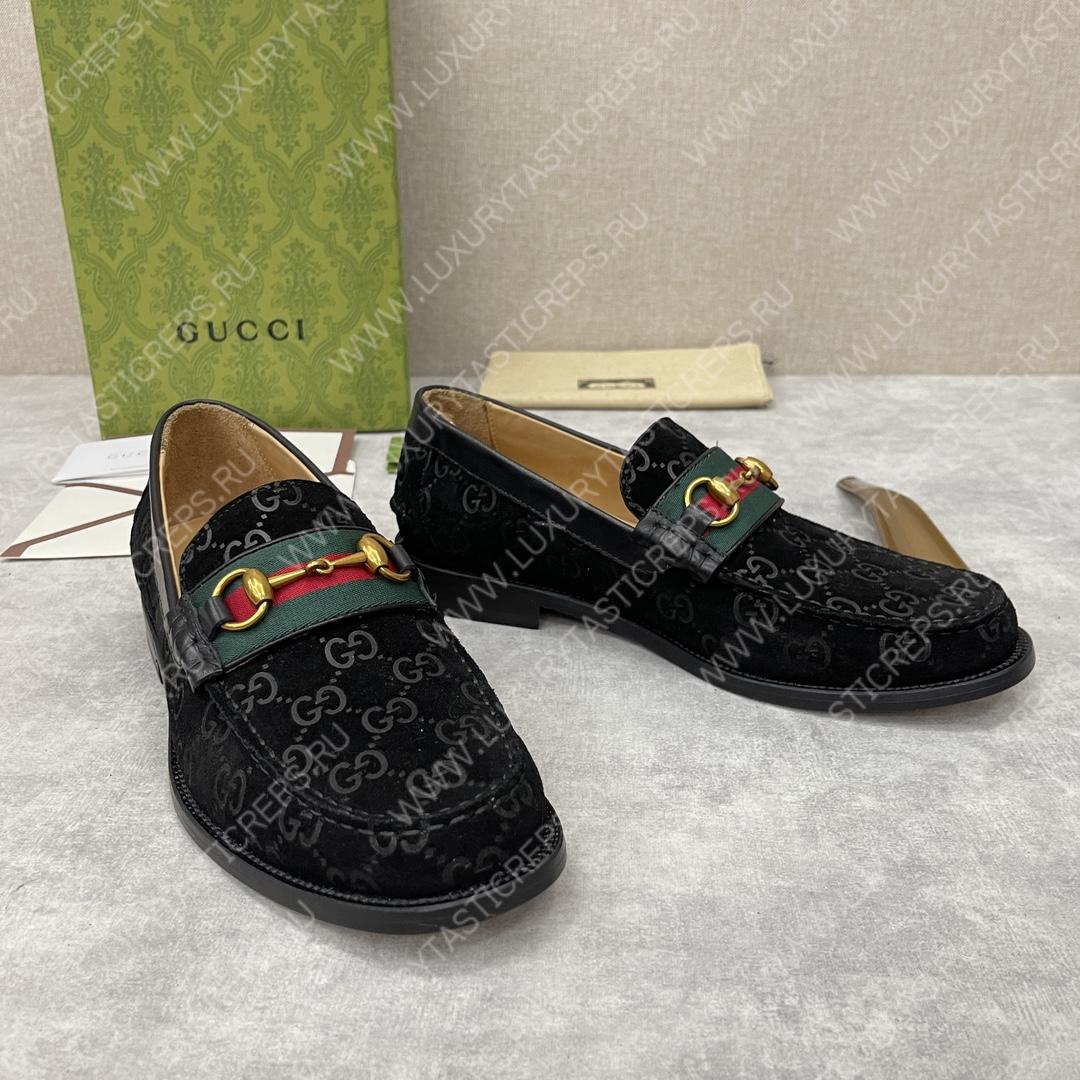 G*u*i loafer with horsebit black 655579