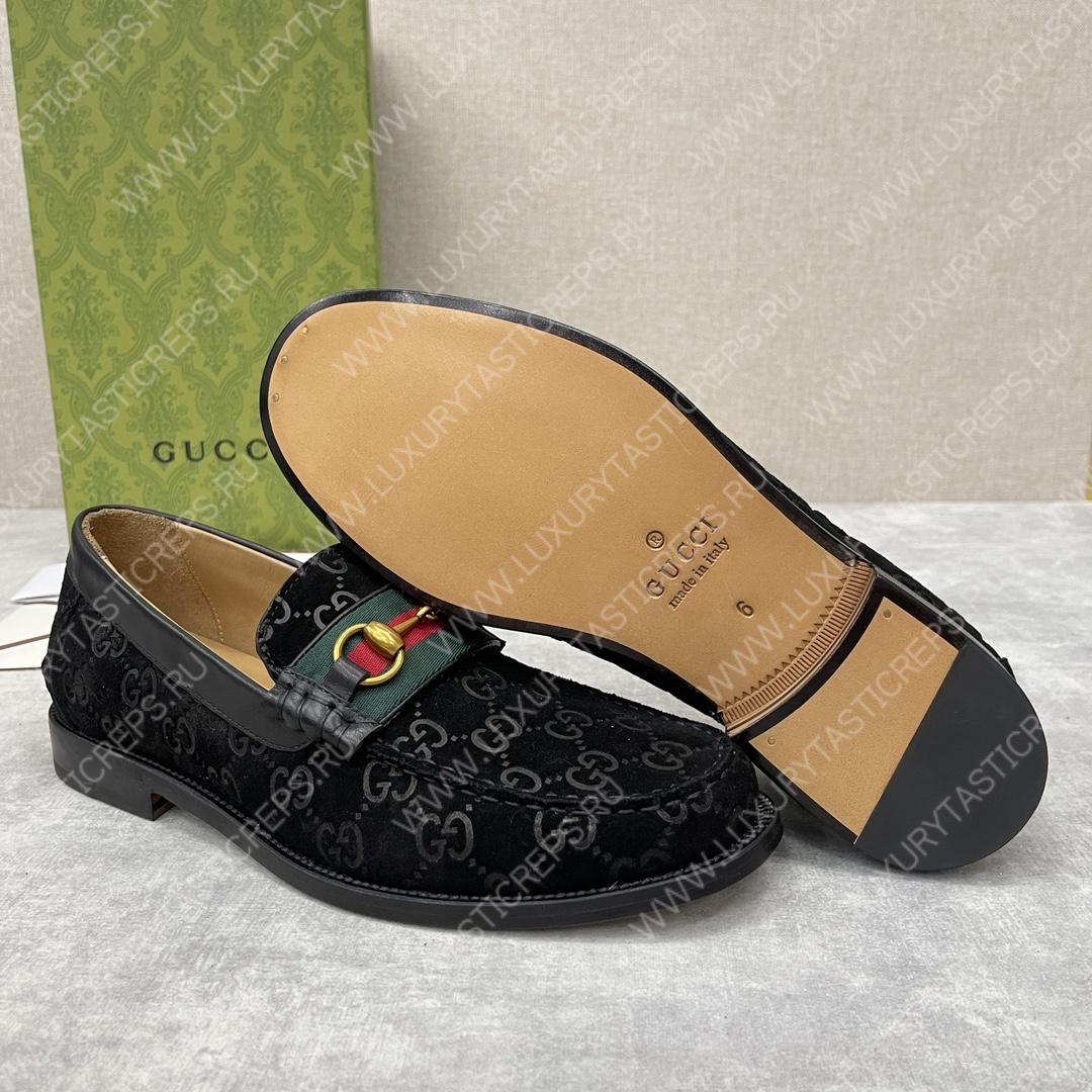 G*u*i loafer with horsebit black 655579