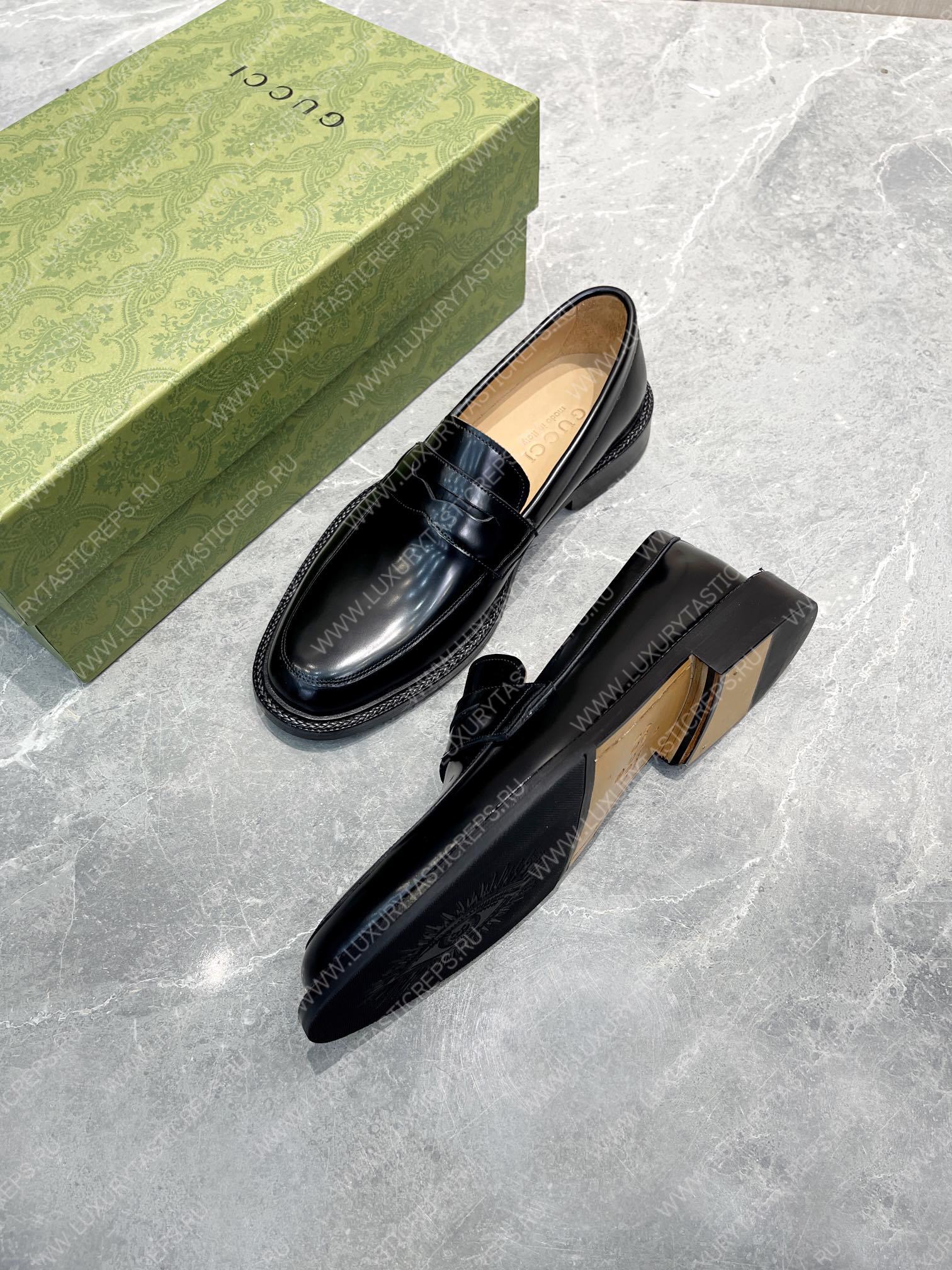 G*u*i men’s loafers black 712351