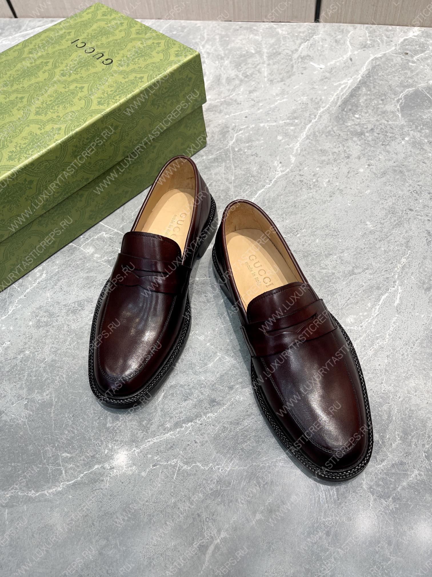 G*u*i men’s loafers burgundy 712351